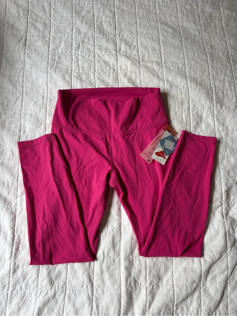NEW Mono B Bright Pink High-Waist Athletic Leggings LARGE